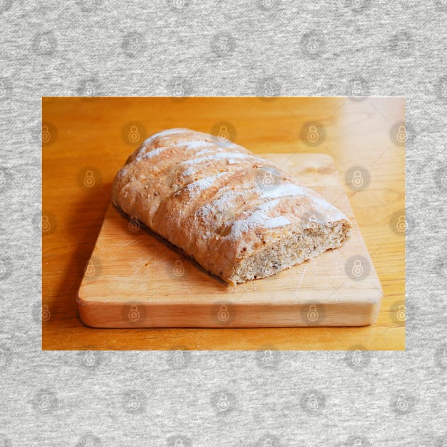 Sourdough on Wooden Chopping Board 1 by jojobob